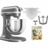 5KSM70SHXE köksmaskin 6,6 liter + 5KSMICM Ice Cream Maker, almond cream