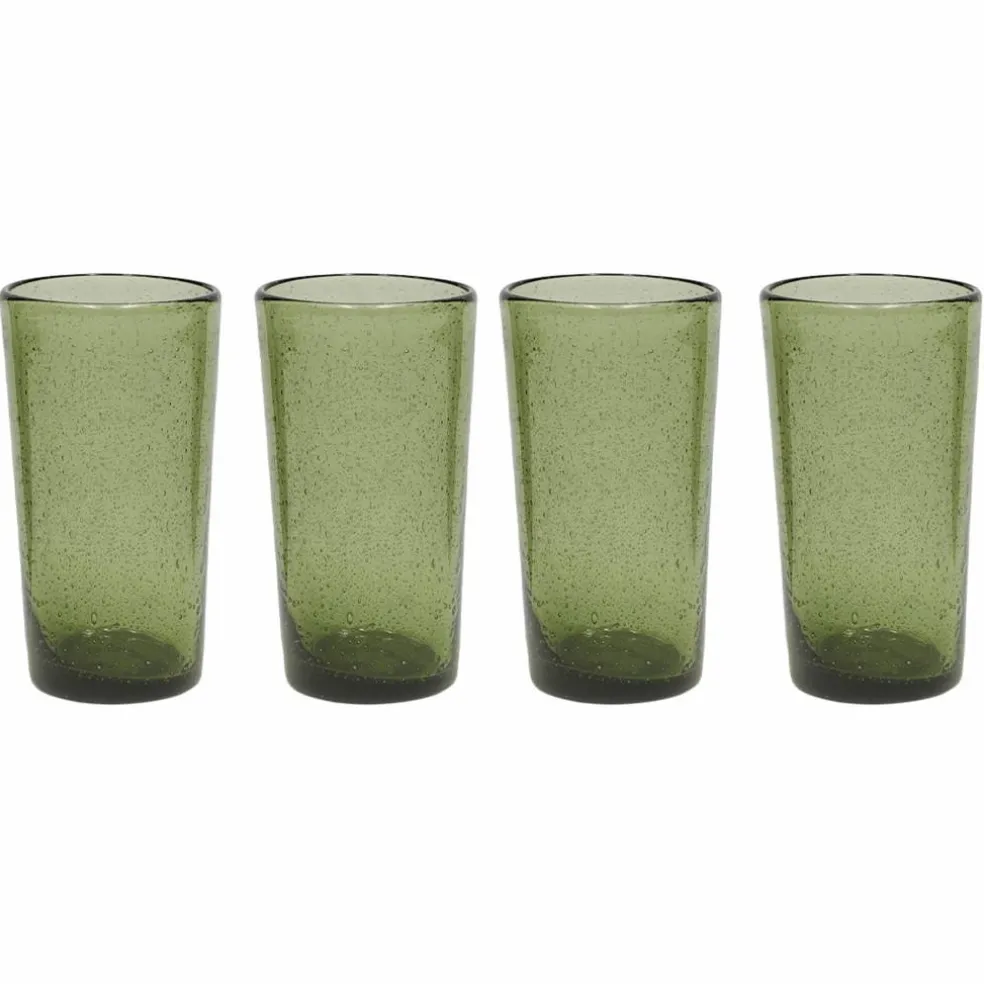 Kuki Highball glas 33 cl 4 st, grön
