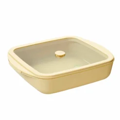 Kvadratisk ugnssäker form 1,6 liter, egg shell