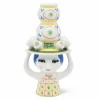 Lady med hatt ljusstake 16 cm, rosa