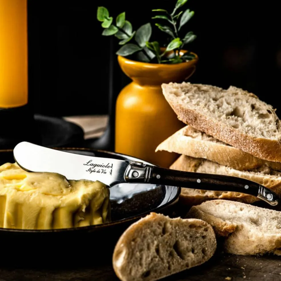 Laguiole Premium Line smörkniv 4-pack, mörkbrun