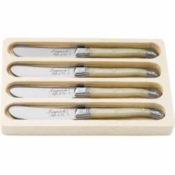 Laguiole Premium Line smörkniv 4-pack, pearl