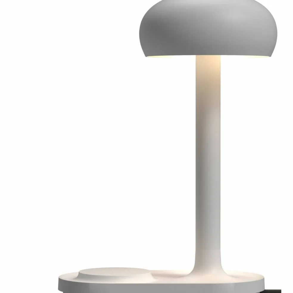 Lampa med trådlös Qi-laddare, black