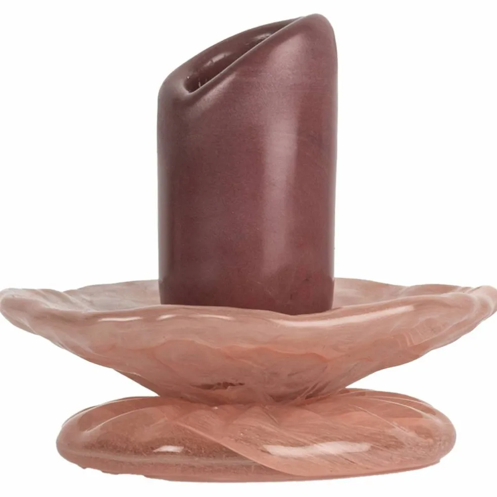 Lara Xs ljusstake, gul/ljusbeige