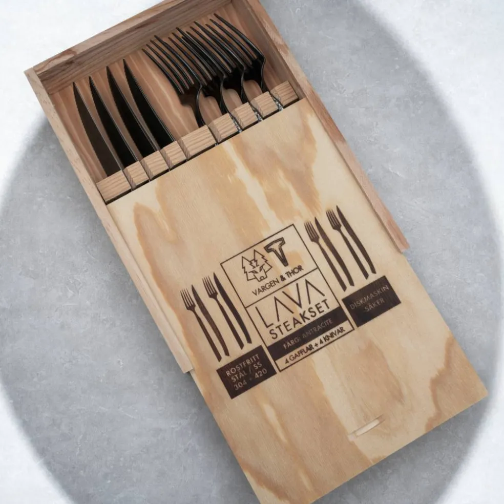 Lava Steakset 8 delar, antracit