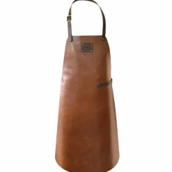 Läderförkläde, brun