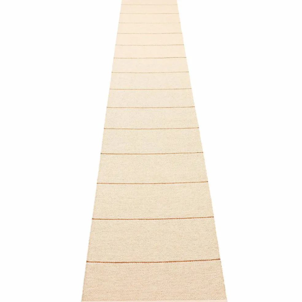 Lea matta 375 × 70 cm, beige/rust/vanilla