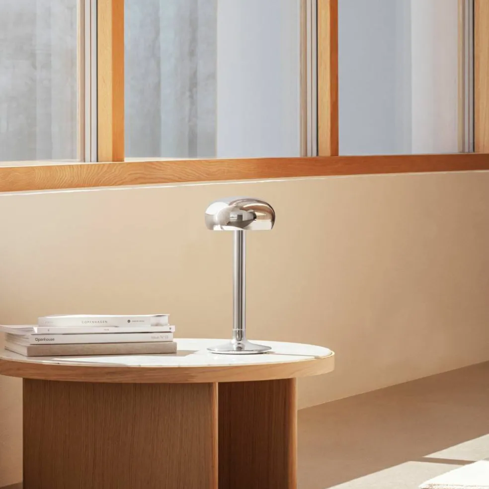 LED-batterilampa, krom