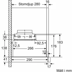 LI64MA531 iQ300 utdragbar köksfläkt, silver