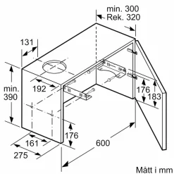LI64MA531 iQ300 utdragbar köksfläkt, silver