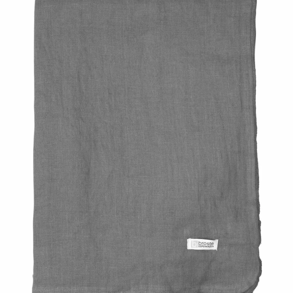 Linneduk 'Gracie Dark Shadow', 160X300 cm
