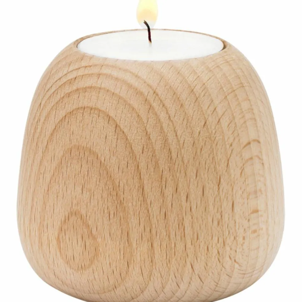 Liten ljusstake, bokträ