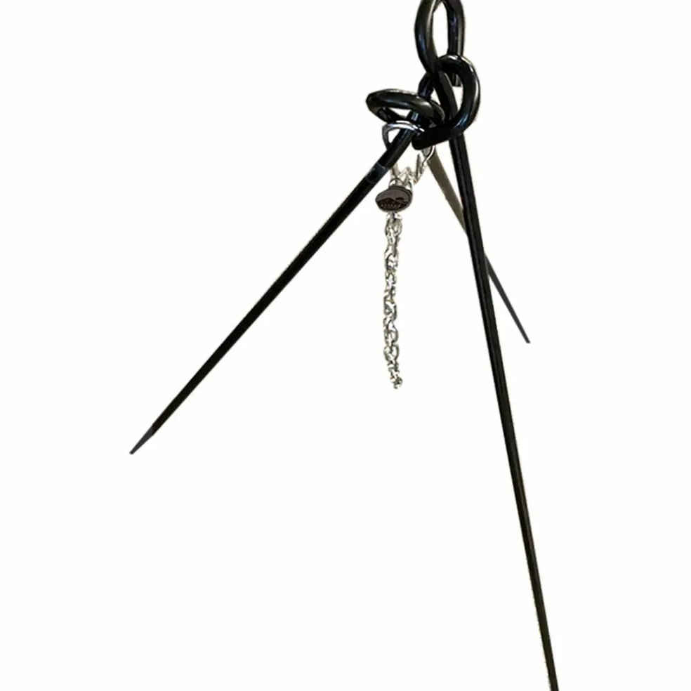 Litet Grillstativ i kanvaspåse 110 cm. 1 kedja & krok