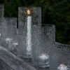 Ljuslykta 15 cm, mönstrat glas