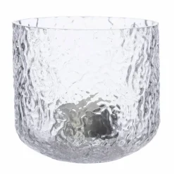 Ljuslykta 15 cm, mönstrat glas