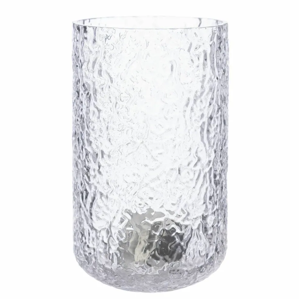 Ljuslykta 15 cm, mönstrat glas