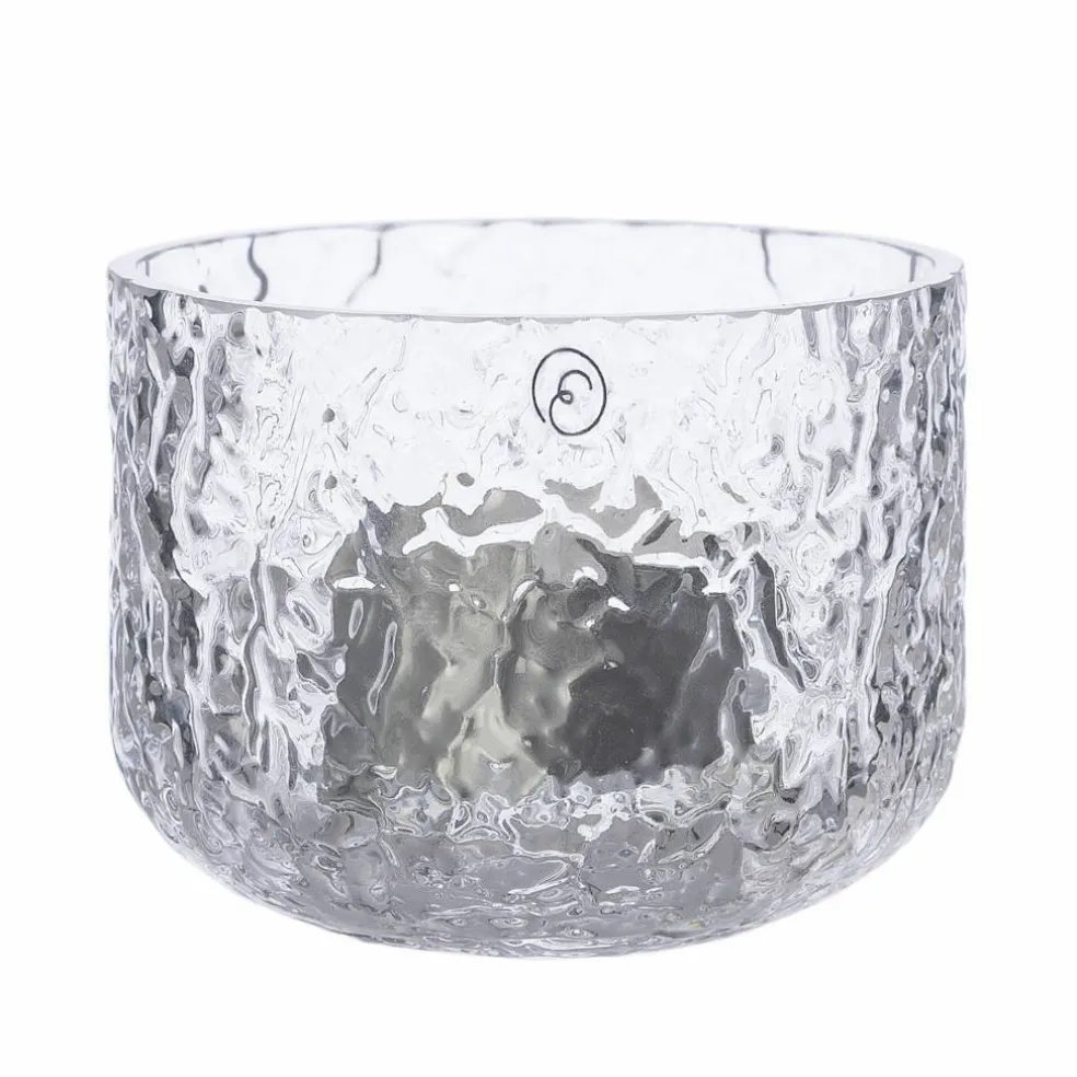 Ljuslykta 15 cm, mönstrat glas