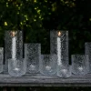 Ljuslykta 25 cm, mönstrat glas