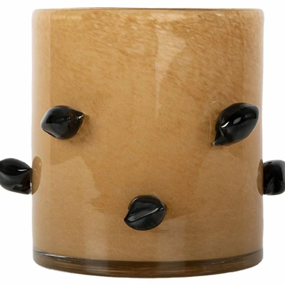 Ljuslykta 15 cm, röd/blå