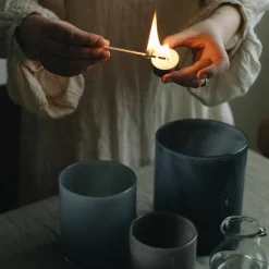 Ljuslykta, dark grey, medium