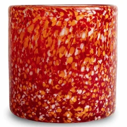 Ljuslykta medium, röd/orange