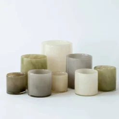 Ljuslykta, olive green, medium