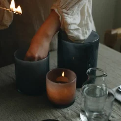 Ljuslykta, purple grey, medium