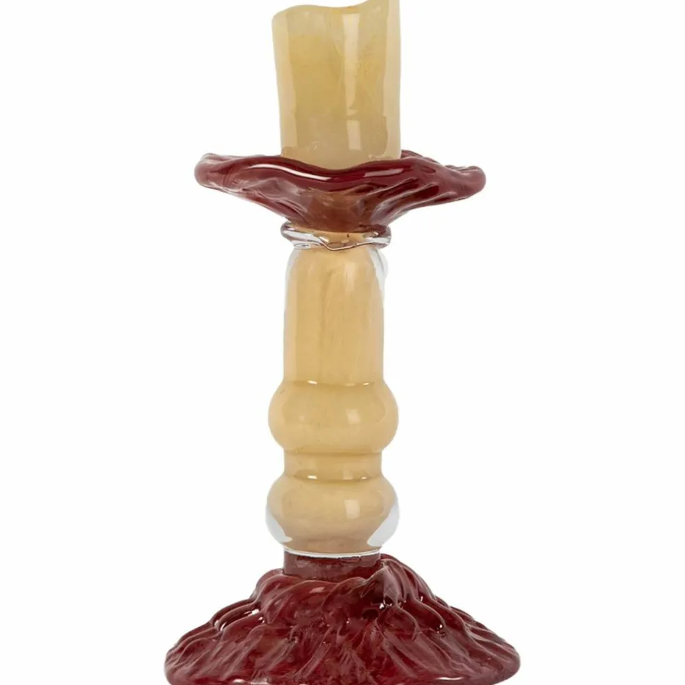 Ljusstake 22 cm, beige