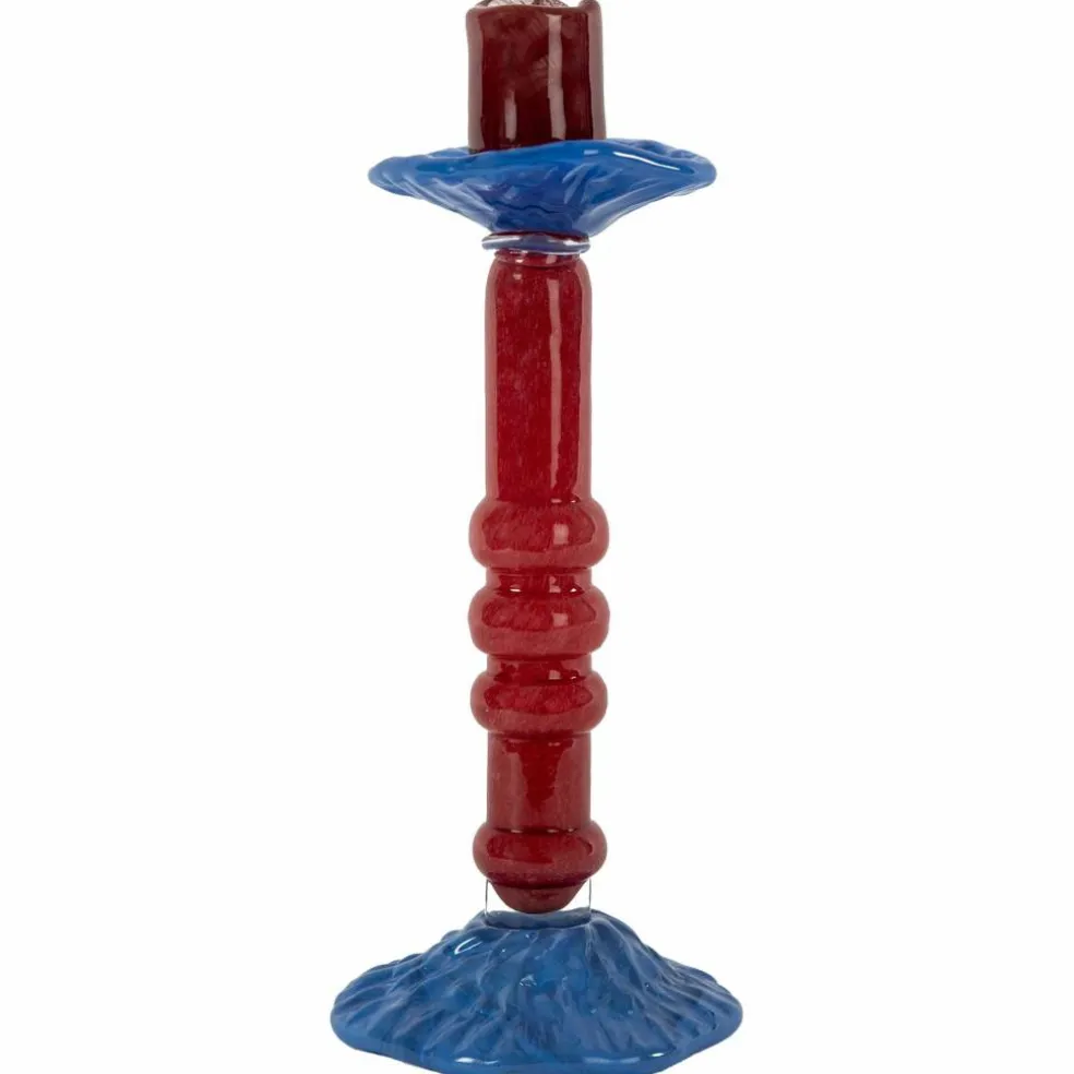 Ljusstake 26 cm, blå