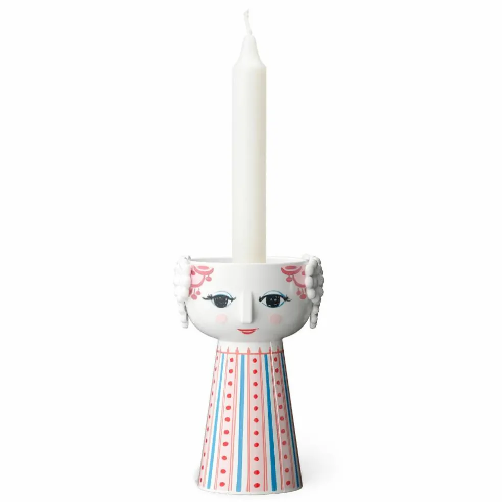 Ljusstake 14 cm, röd