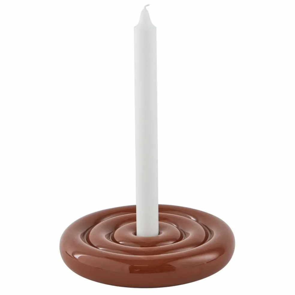 Ljusstake keramik 2,5 cm, nutmeg