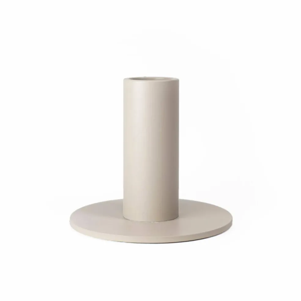 Ljusstake låg 7 cm, sand