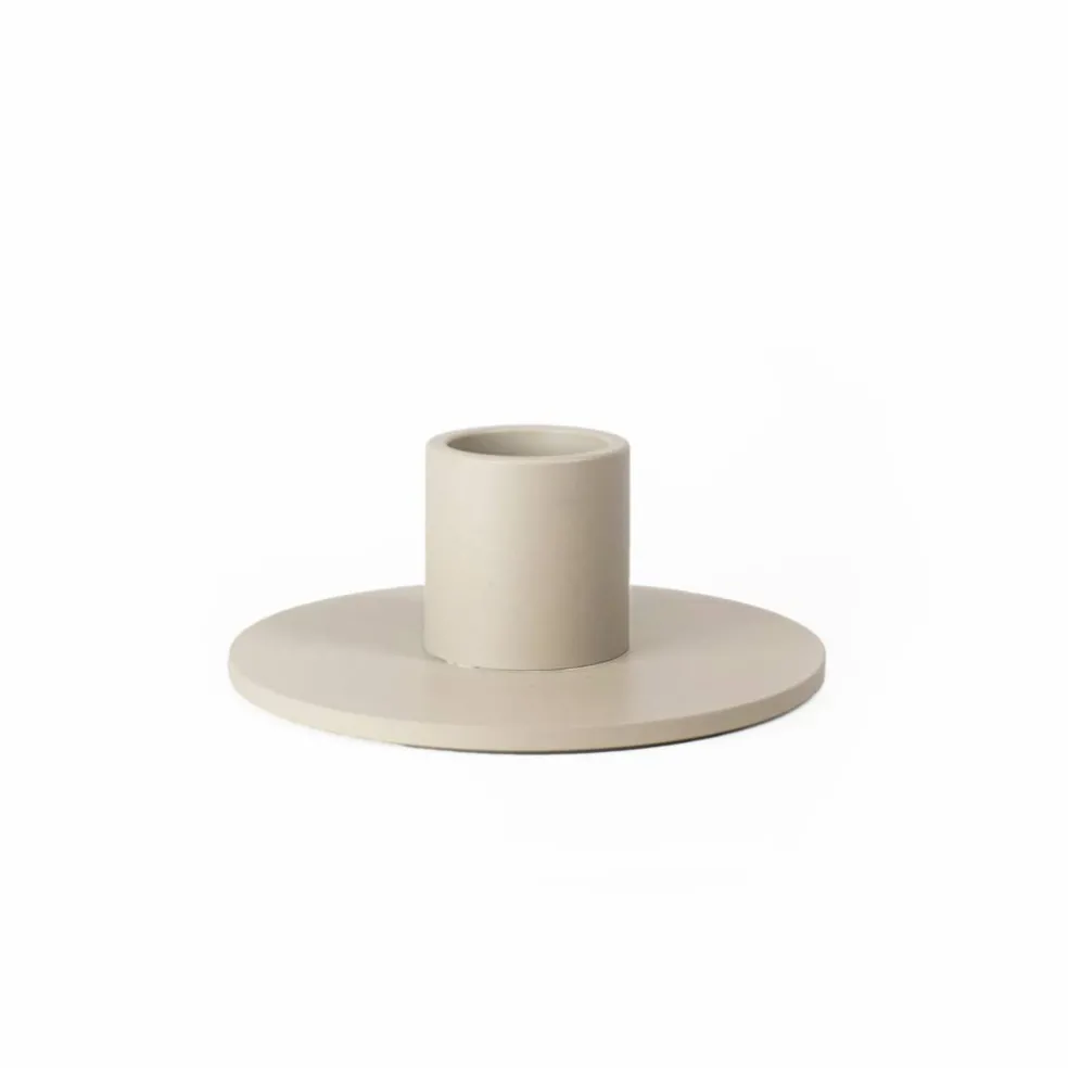 Ljusstake låg 7 cm, sand