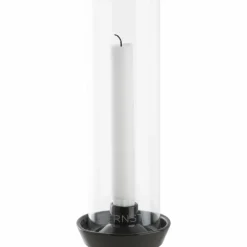 Ljusstake med Glas Vit