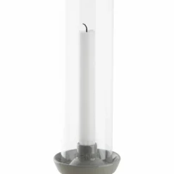 Ljusstake med Glas Vit