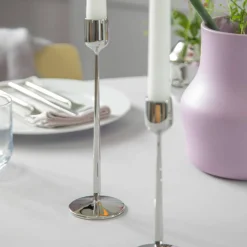 Ljusstake 7x5,5 cm, blankt stål