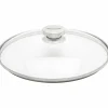 Lock 18 cm Glas med Stålknopp
