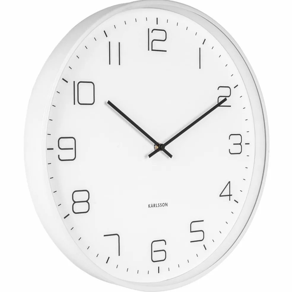 Lofty väggklocka 40 cm, matt vit