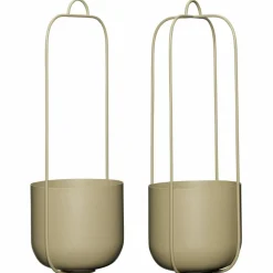 Lotus hängande blomkruka 2-pack, khaki