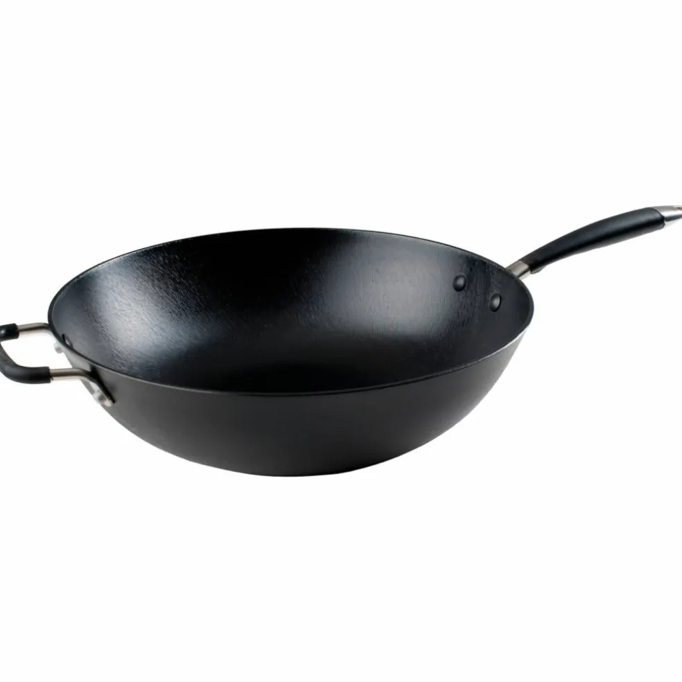 Lätt Gjutjärn Wokpanna 30 cm