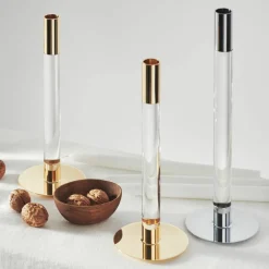 Lumiere Ljusstake 26,5 cm, guld/glas