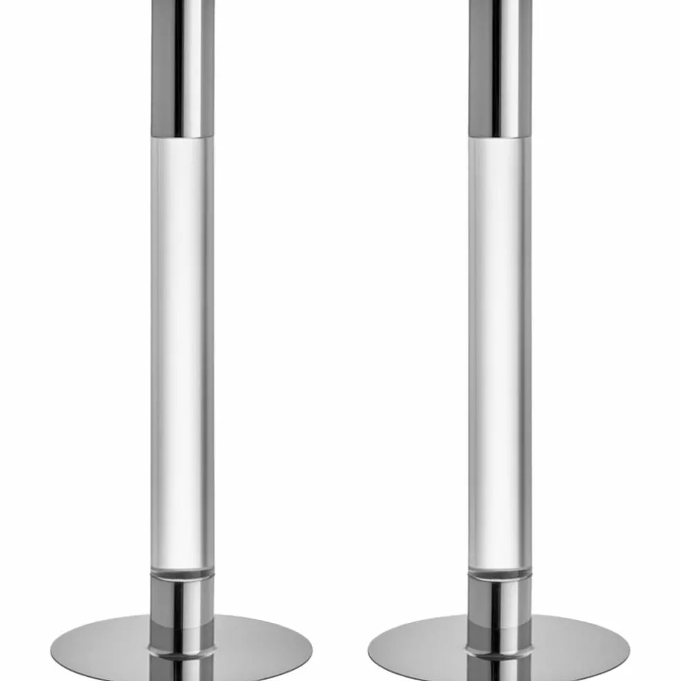 Lumiere Ljusstake 26,5 cm 2-pack, silver/glas