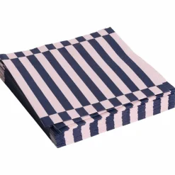 Lunch servett, light pink/dark blue
