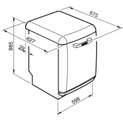 LVFABCR3 50s fristående diskmaskin 60 cm