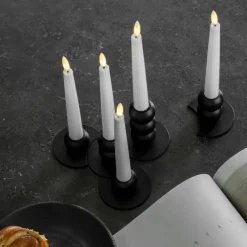 Lykke LED adventsljusstake, svart