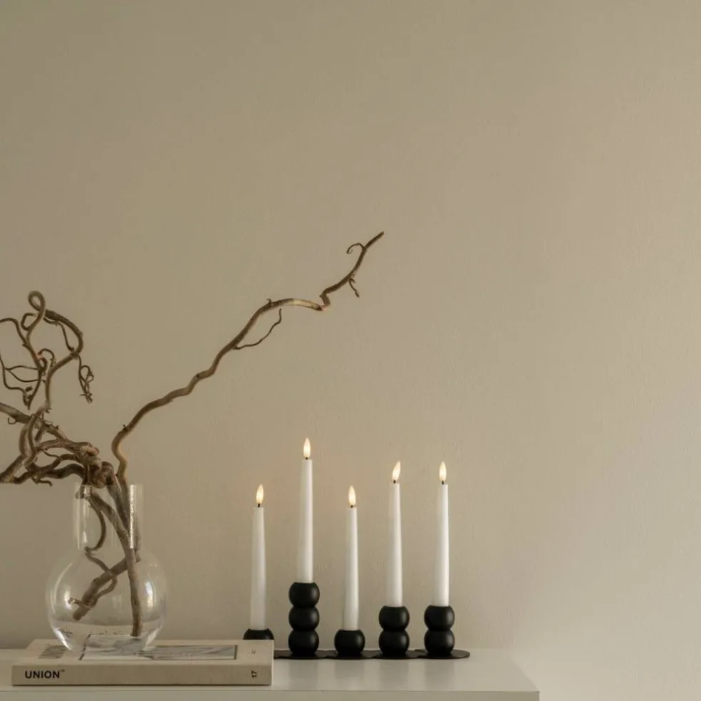 Lykke LED adventsljusstake, vit