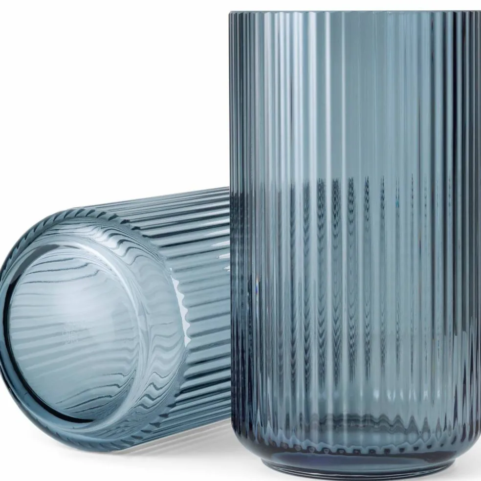 Lyngbyvas 31 cm., glas - bourgogne