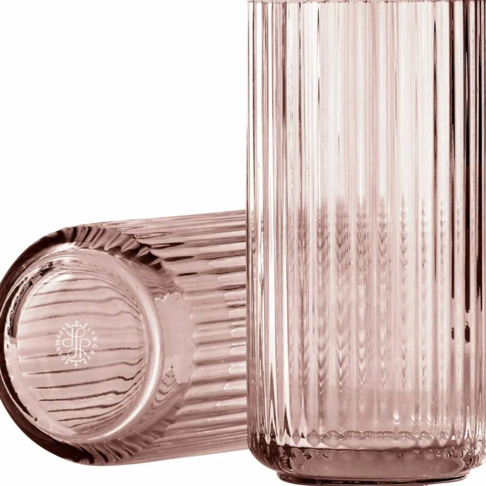 Lyngbyvas 31 cm., glas - bourgogne