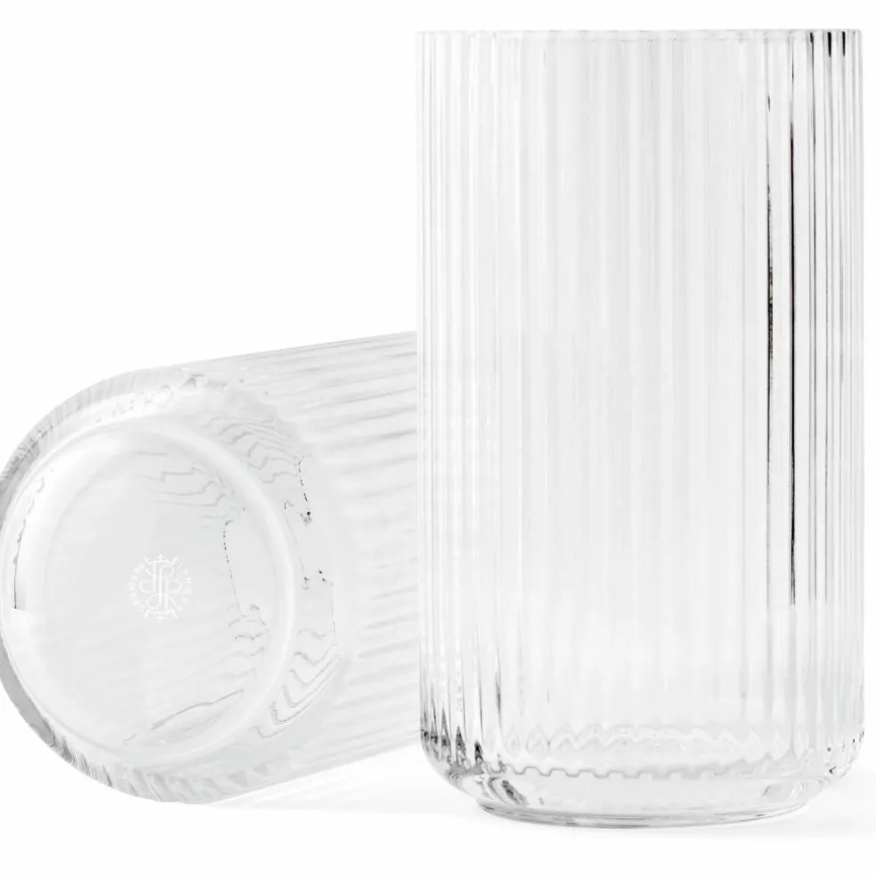 Lyngbyvasen 38 cm., glas - klar