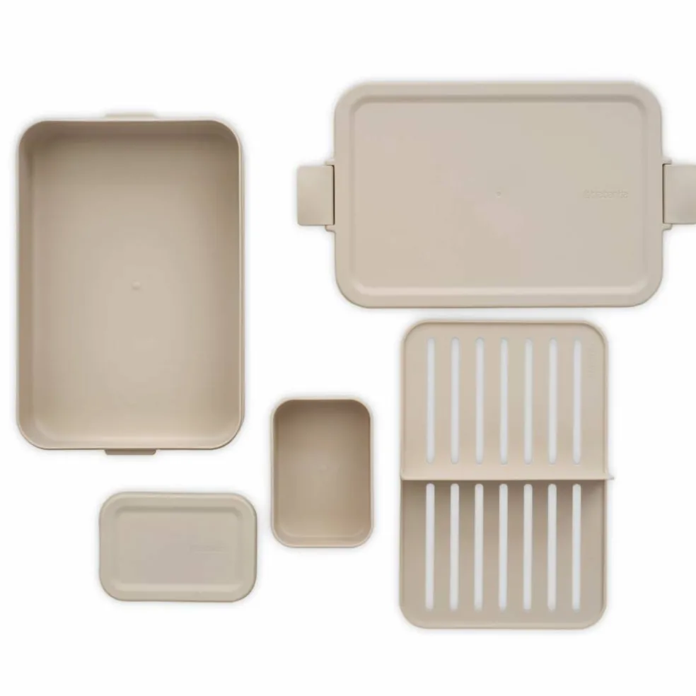 Make & Take bento matlåda stor, soft beige
